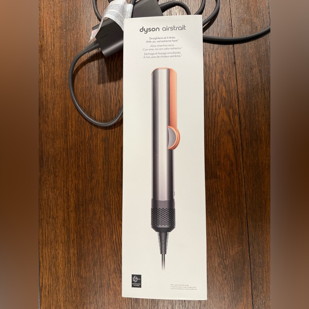 Dyson AirStrait Hair Dryer - Silver with Orange Accent